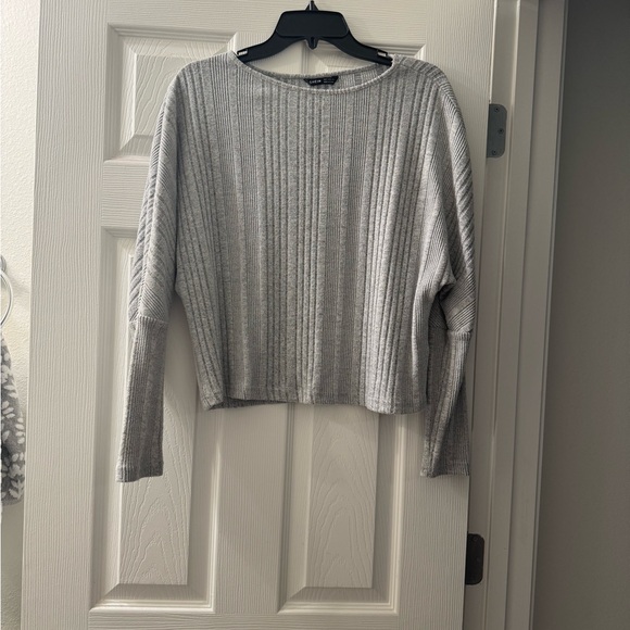 SHEIN Sweaters - Gray Ribbed Women's Sweater
